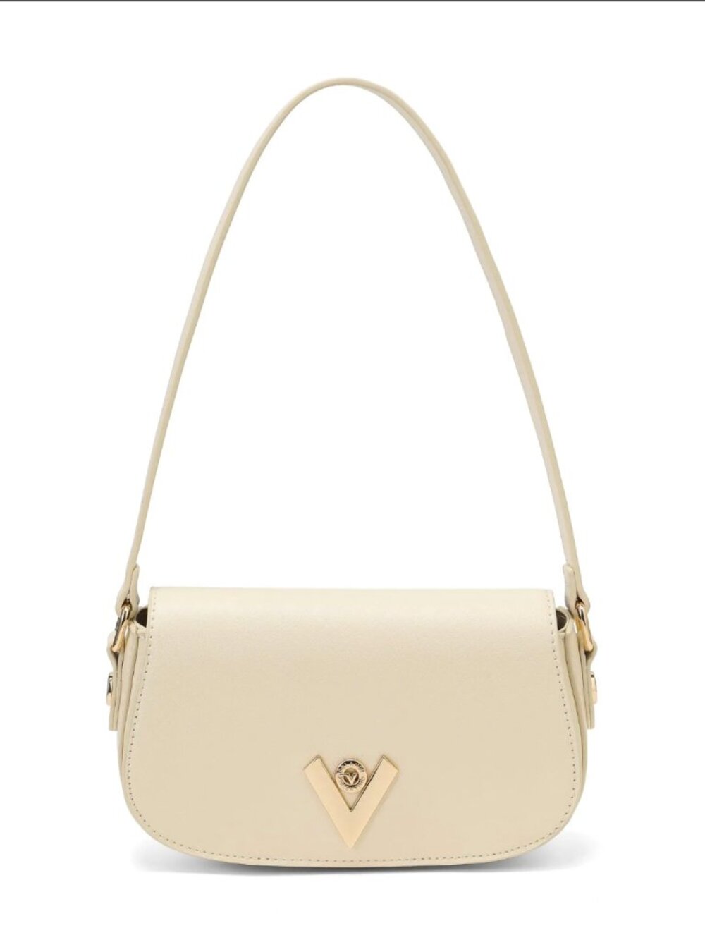 NEW Valentino Orlandi Cream Shoulder Bag with Gold V Emblem BRAND NEW